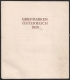 498 - 511, Freimarken: Große Landschaft, Ankündigungs- bzw. Ministermappe, sehr selten und dekorativ