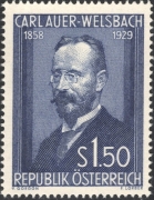 Österreich, 1954, ANK Nr. 1015, MICHEL Nr. 1006, 25. Todestag von Carl Freiherr Auer Ritter von Welsbach, postfrisch, DB D1016