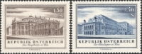 Österreich, 1955, ANK Nr. 1029-1030, MICHEL Nr. 1020-1021, Eröffnung von Burgtheater und Staatsoper, postfrisch, DB STI311