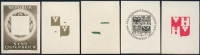 Österreich, 1966, ANK Nr. 1236 Ph U, MICHEL Nr. 1206 Ph U, Landeskunstausstellung Wiener Neustadt ( Wappen von Wiener Neustadt ) - UNGEZÄHNTE PHASENDRUCKE ( 5 Stück ), postfrisch, ATTEST Soecknick 
