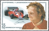 Österreich, 2005, ANK Nr. (17), MICHEL Nr. A IX, Formel 1 Legenden Nicht verausgabte Briefmarke Niki Lauda, postfrisch, ATTEST Soecknick