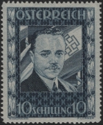 Österreich, 1936, ANK Nr. 588, MICHEL Nr. 588 - 10 S Dollfuß - Randstück vom linken Bogenrand, postfrisch, ATTEST Soecknick 