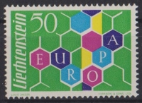 Fürstentum Liechtenstein, 1960, MICHEL Nr. 398, Europamarke 1960 mit verschobenen Druckgängen der Farben violett und hellblau, postfrisch, DB DOMA