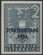 Österreich, 1955, ANK Nr. 1026 U, MICHEL Nr. 1017 U, Staatsvertrag - UNGEZÄHNT - postfrisch, ATTEST Soecknick 