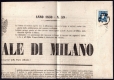 Österreich, 1858, Zeitungsmarken-Ausgabe 1858, Ferchenbauer Nr. 16 b, 1,05 (Soldi) dunkelblau, Type I auf oberer Hälfte des Titelblattes der 