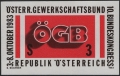 Österreich, 1983, ANK Nr. 1785 U, MICHEL Nr. 1754 U, 10. Bundeskongress des ÖGB ( ÖGB-Emblem ), UNGEZÄHNT, postfrisch, ATTEST Soecknick "echt und einwandfrei", DB HDR730