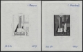 Österreich, 1983, ANK Nr. 1824, MICHEL Nr. 1793 PH, Moderne Kunst 1984, 1. Phase und 2. Phase ENDPHASE in schwarz auf gummiertem Papier, je mit Archivnummer, DB DBA8257+DBA8258