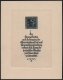 Österreich, 1926, ANK Nr. 489 PU, MICHEL Nr. 489 PU Nibelungen 8+2 Groschen ungezähnt auf Japanpapier auf NEUJAHRGESCHENKSBLATT mit deutschem Text, ATTEST Soecknick 