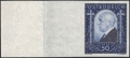 Österreich, 1932, ANK Nr. 544 U, MICHEL Nr. 544 U, 50 ( + 50 ) Groschen, Tod von "Dr. Ignaz Seipel" ( Bundeskanzler ), UNGEZÄHNT, Randstück 4,9 cm vom linken Bogenrand, ohne Gummierung wie hergestellt, ATTEST Soecknick "echt und einwandfrei", FELD10310