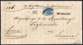 Österreich, 1850, Ferchenbauer Nr. 5 H II b, 9 Kreuzer, (dunkel)blau, Handpapier, Type II b, auf komplettem Reko-Faltbrief von JORDANOW nach LEMBERG, entwertet  "JORDANOW 1. JUL.", ATTEST Dr. Ferchenbauer "relat. PRACHTSTÜCK!" DB CP2631