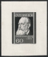 Österreich, 1937, ANK Nr. 656 PU, MICHEL Nr. 656 PU, Österreichische Ärzte - 60 Groschen ( Theodor Billroth ) als UNGEZÄHNTER EINZELABZUG in Schwarz auf KREIDEPAPIER, ohne Gummierung wie hergestellt, ATTEST Soecknick 