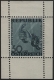 Österreich, 1946, ANK Nr. 788 P III, MICHEL Nr. 780 P III, "Antifa-Ausstellung" - 30 + 30 ( Gr. ) Einzelprobe im Kleinbogen in Dunkeltürkis mit Linienzähnung Lz. 12 ½, postfrisch, ATTEST Soecknick "echt und einwandfrei", DB LZ