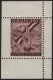 Österreich, 1946, ANK Nr. 790 P III, MICHEL Nr. 782 P III, "Antifa-Ausstellung" - 1 + 1 ( S. ) Einzelprobe im Kleinbogen in Braun mit Linienzähnung Lz. 12 ½, links ungezähnt, postfrisch, ATTEST Soecknick "echt und einwandfrei", DB LZ